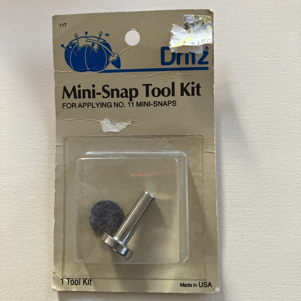 Dritz Vintage Mini-Snap Tool Kit Fastener Tools 2 pcs For No. 11 Mini-snaps 11T